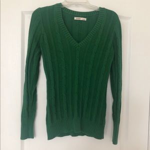 Old Navy Green V-Neck Knitted Sweater